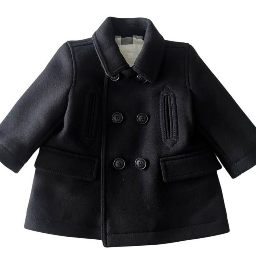 NWOT Burberry Baby 6M Wool Cashmere Pea Coat